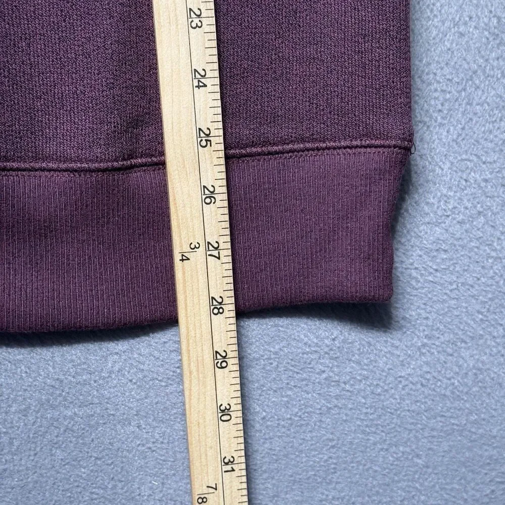 Sonoma Mens Large Fleece Quarter Zip Pullover Burgundy Sweater Soft Outdoor NWT